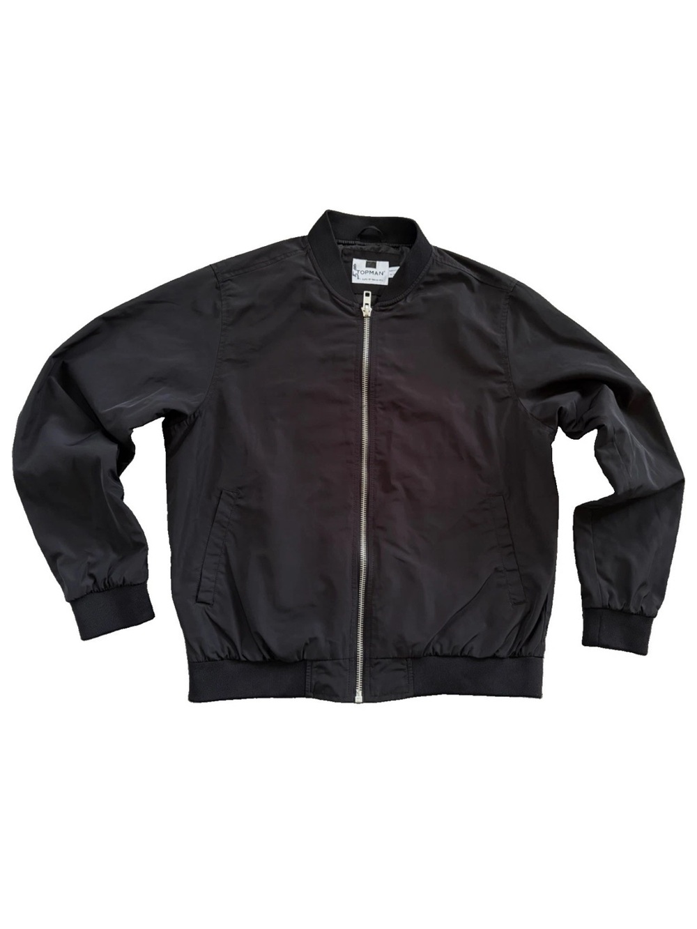 Topman Black Lightweight Bomber Jacket